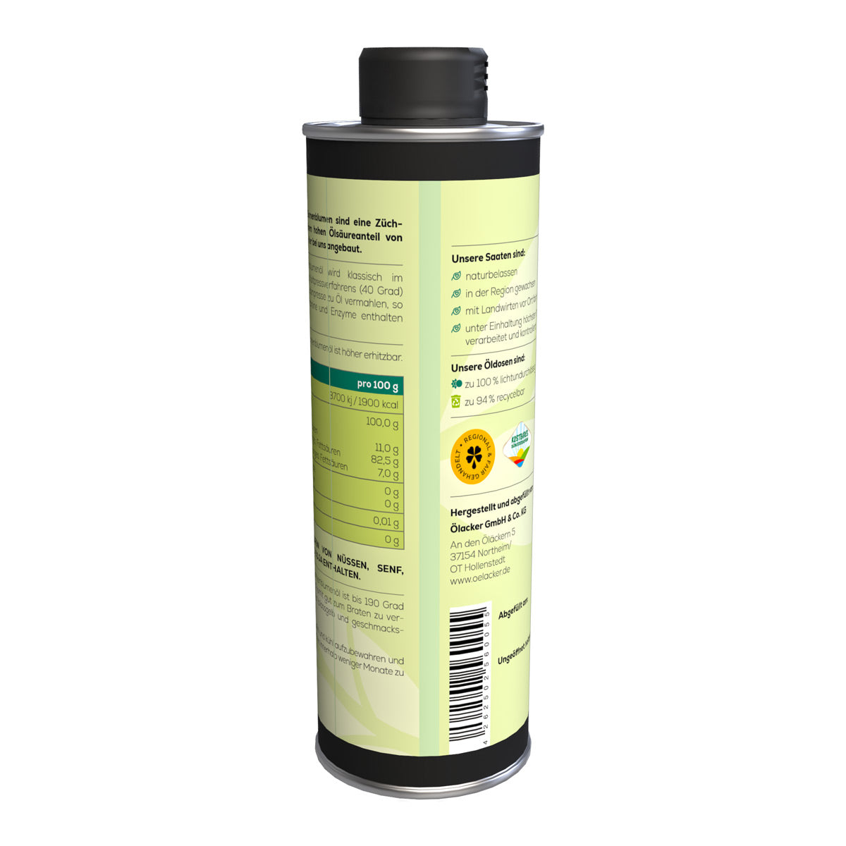 6 x 500ml GreenKitchen Sonnenblumenöl