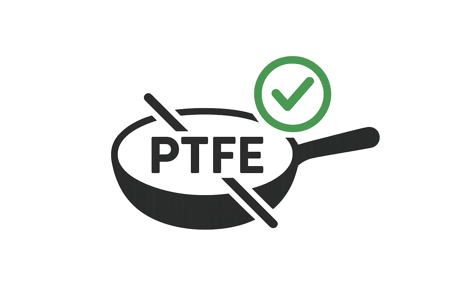 Teflon-free frying pan icon