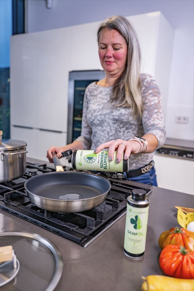 GreenKitchen Senföl - Das WÜRZIGE ÖL speziell für Keramikpfannen