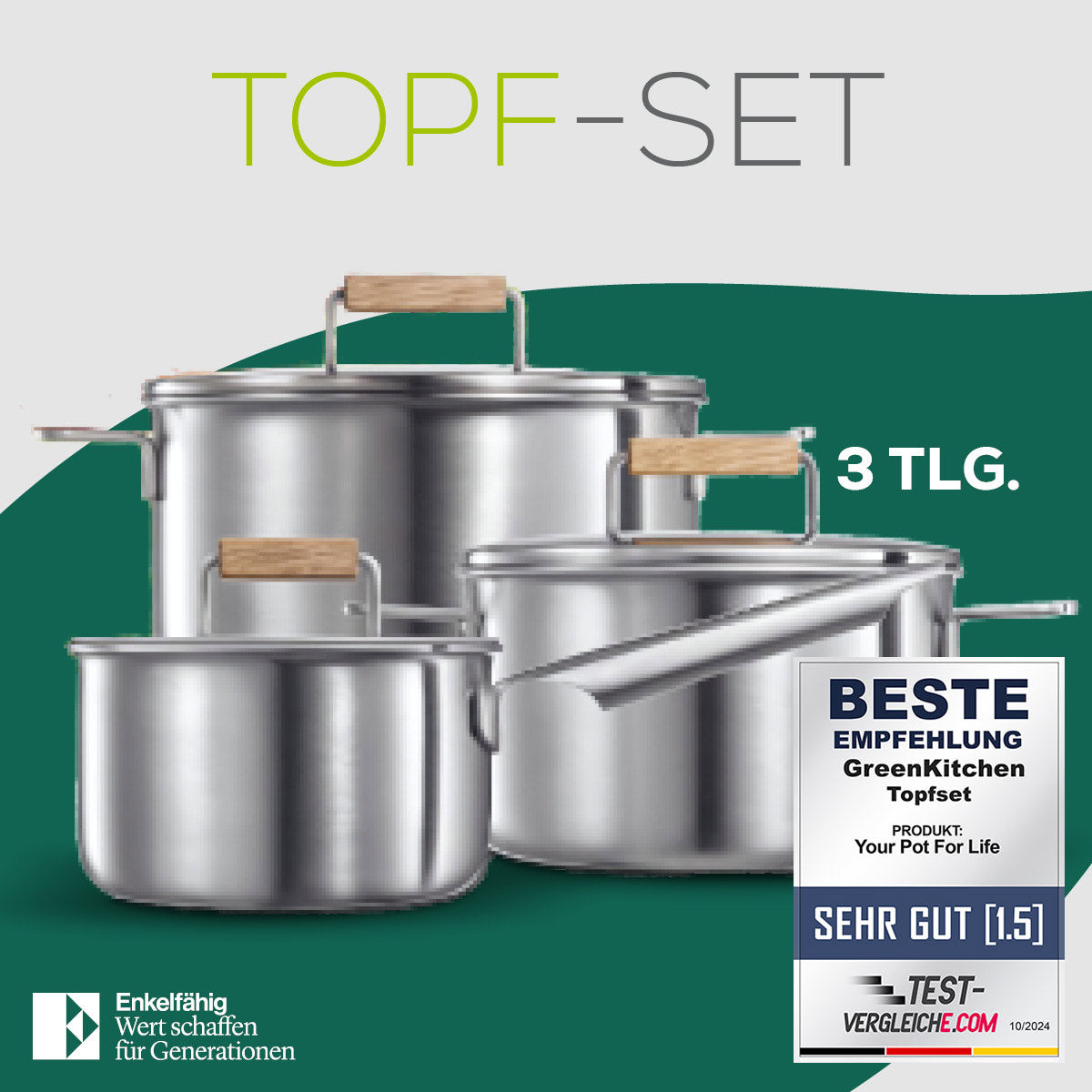 GreenKitchen Topf Set "Your Pot For Life"