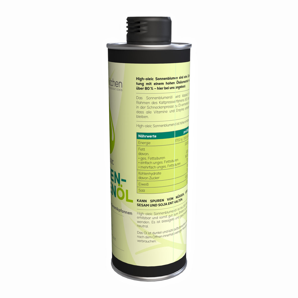GreenKitchen Sonnenblumenl 500ml - Das spezielle High-oleic BRATL f GreenKitchen Sonnenblumenl 500ml - Das spezielle High-oleic BRATL f