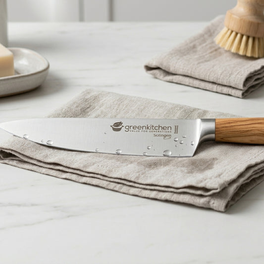Greenkitchen Set "Ambitionierter Koch" Chefmesser + Enkeltuch