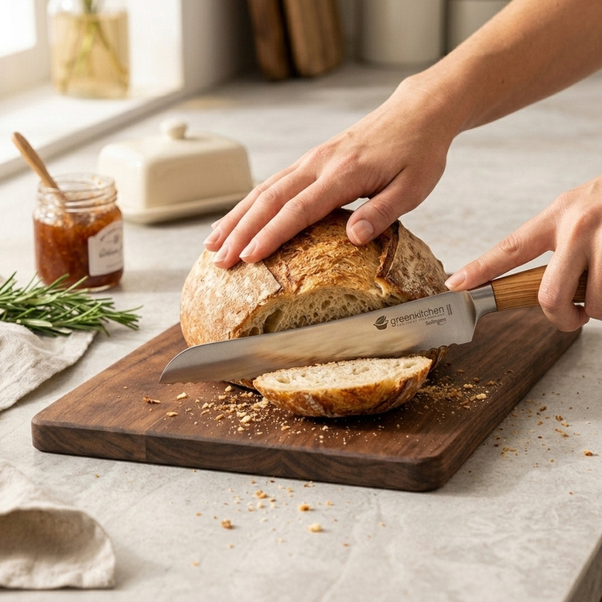 GreenKitchen Set "Oriki Messer Set + Enkeltuch"